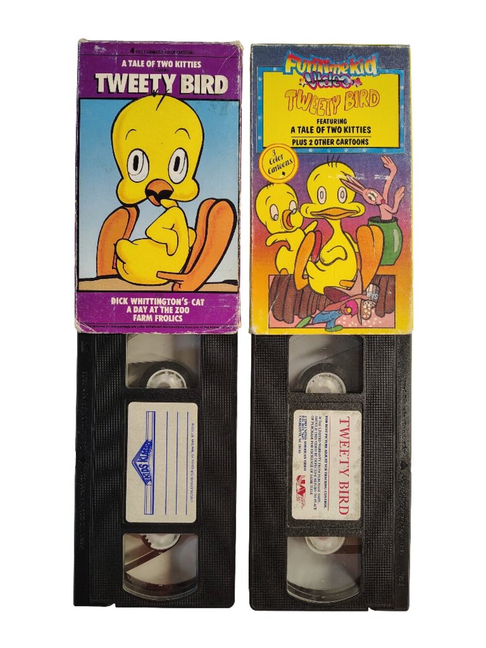 Very Rare Vintage 80's Tweety Bird VHS Cassette Tape 2-Pack Set